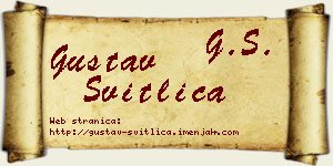 Gustav Svitlica vizit kartica